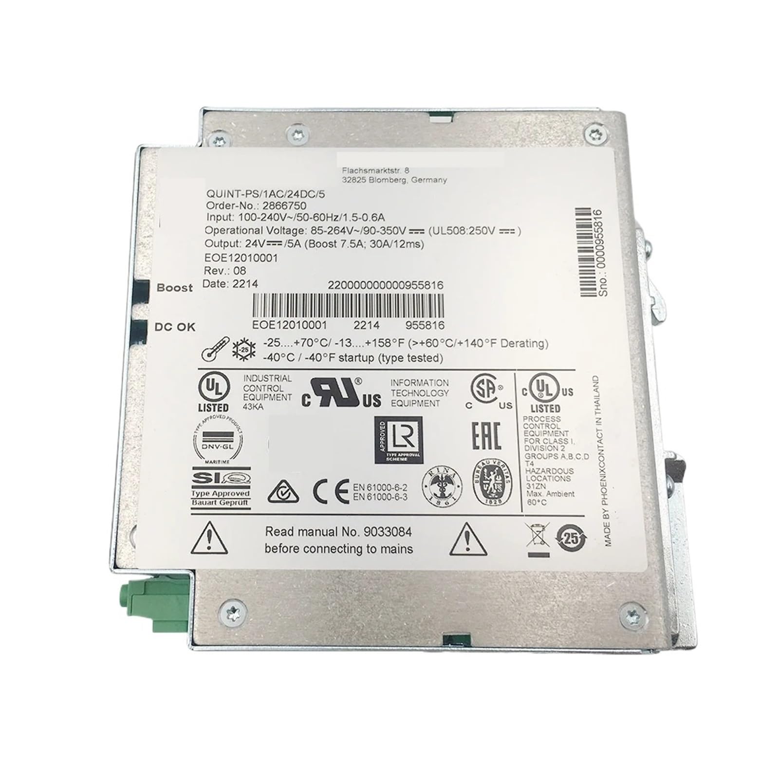 BACYDLPL 2866750 Power Supply Unit -QUINT-PS/1AC/24DC/5