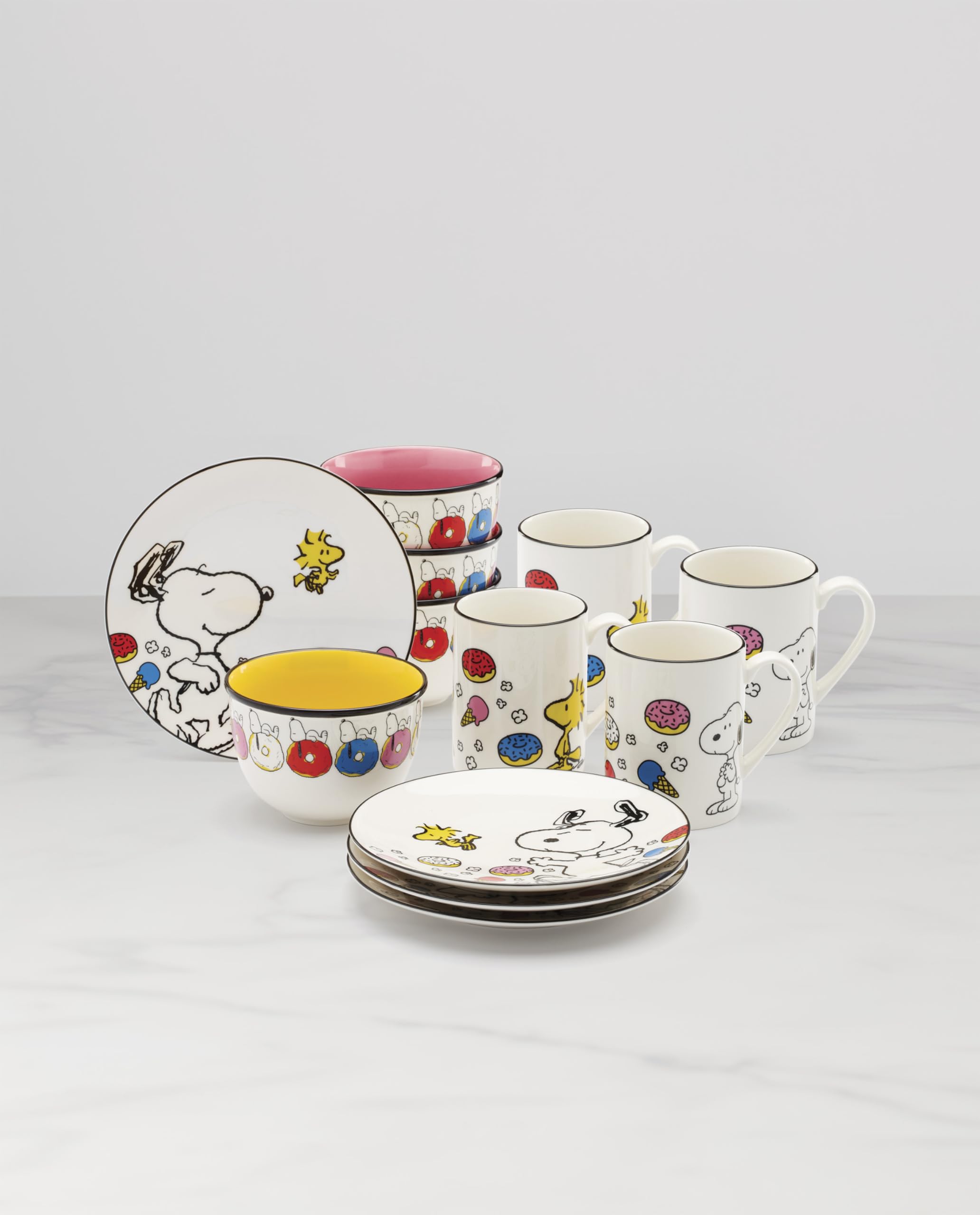 Amazon.com: Lenox 897573 Chef Snoopy 12-Piece Dessert Set : Home
