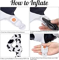 Vista 7 de Globo con número 4 de impresión de vaca, grandes globos de cumpleaños con número de vaca de 40 pulgadas, globos de Mylar de aluminio con número 4