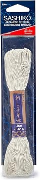Sew Easy Sashiko Cotton Thread 40m Ecru 100% Cotton for Embroidery Sewing Stitching