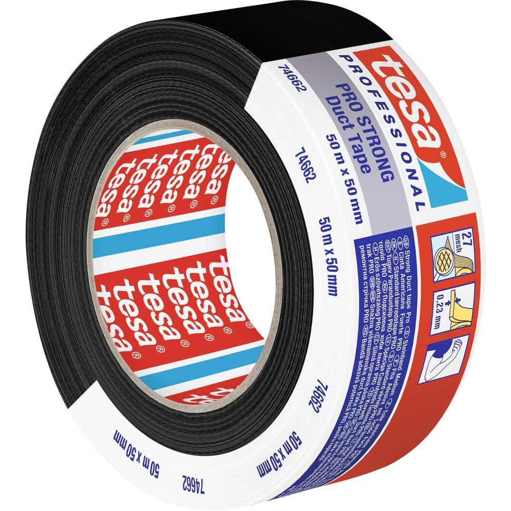 TESA Cinta Americana PRO Strong 50m x 50mm Negra