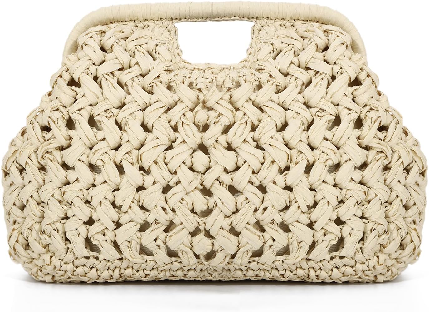 Emprier Straw Clutch Purses for Women Dumpling Bag Summer Beach Woven Handbag