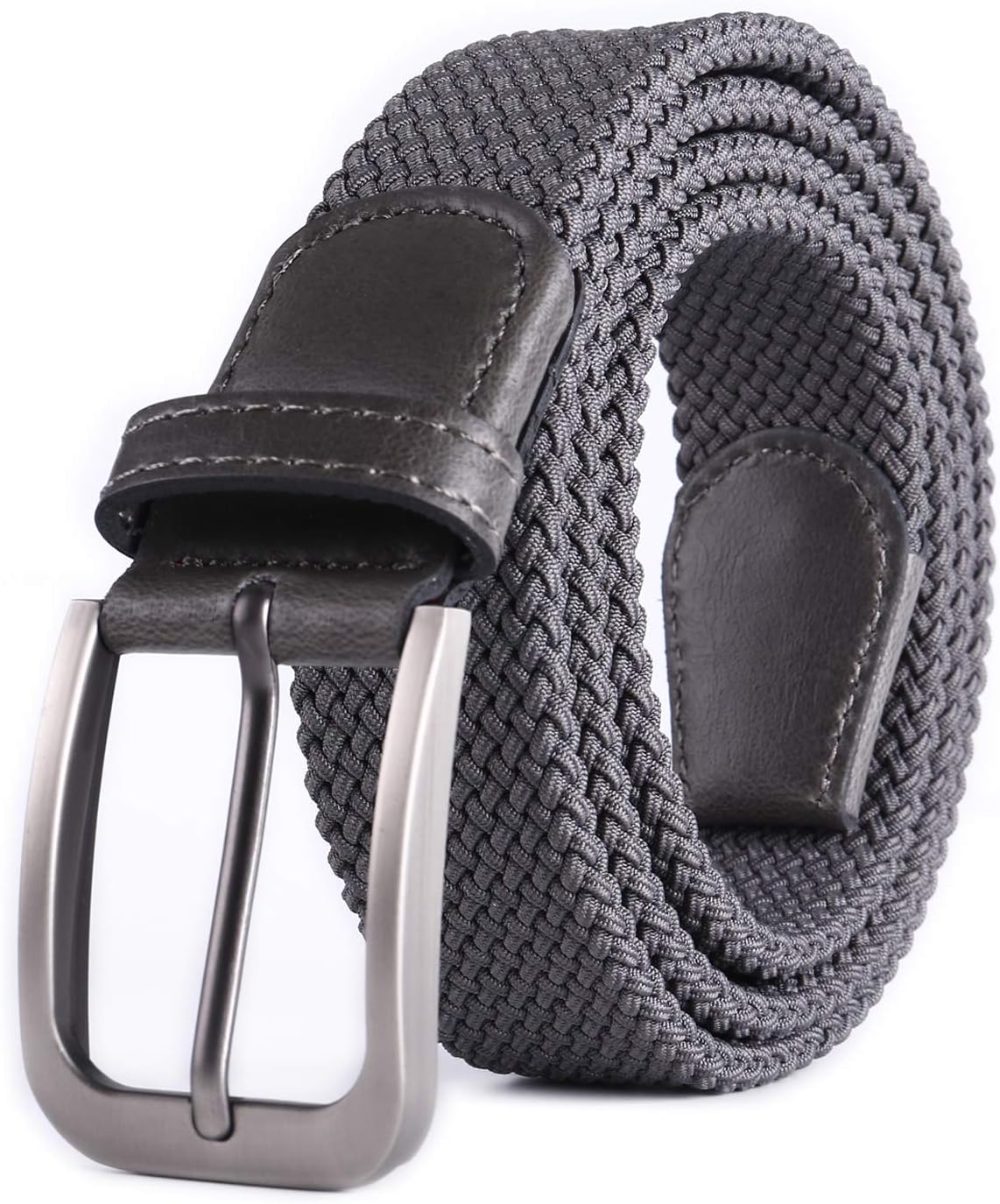 WeifertBelt for Men Braided Stretch Belt/No Holes Elastic Fabric Woven Belts