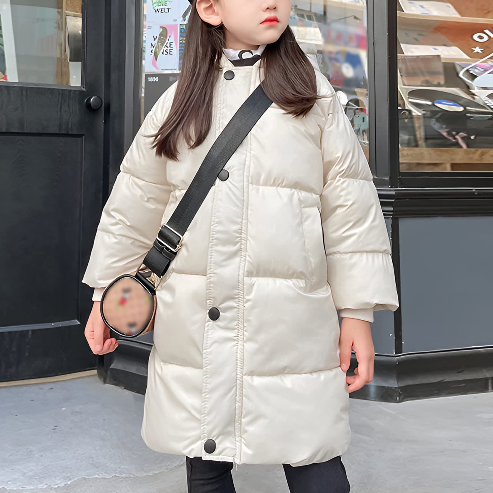 amropi Enfant Fille Manteau Parka Epaisse Veste à Capuche Chaud Hiver Blouson pour 2-10 Ans