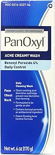 Panoxyl 4% Benzoyl Peroxide Creamy Acne Wash 6 Ounce (Value Pack of 5)