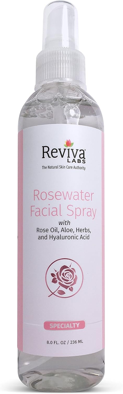 Reviva Labs Rosewater Facial Spray, 8 Ounce