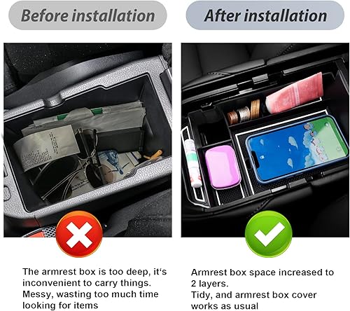 Miniatura 10 de SKTU Para Mazda CX-30 2020 2021 2022 2023 2024 2025 Organizador de consola central 2023 2024 2025 CX30 Accesorios 2024 2025 Bandeja de consola