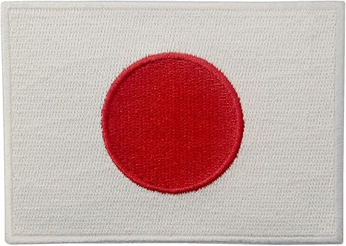 Parche bordado con bandera de Japón con emblema nacional japonés para coser