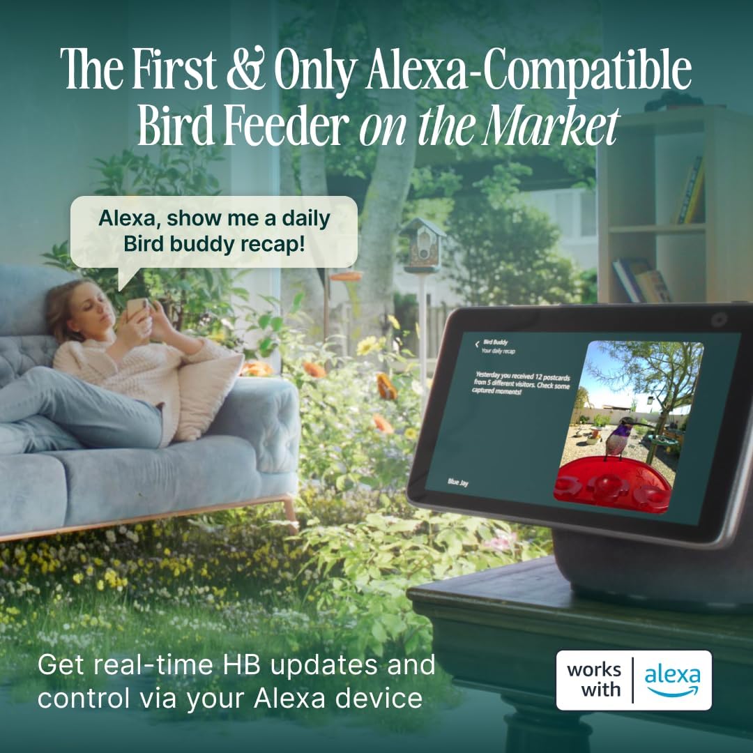 Birdbuddy Smart Non-Solar Pro Hummingbird Feeder with Camera - AI Bird Identification, 2K Video, 5MP Photos, Outdoor Hanging, Gift for Bird Watching - Image 8