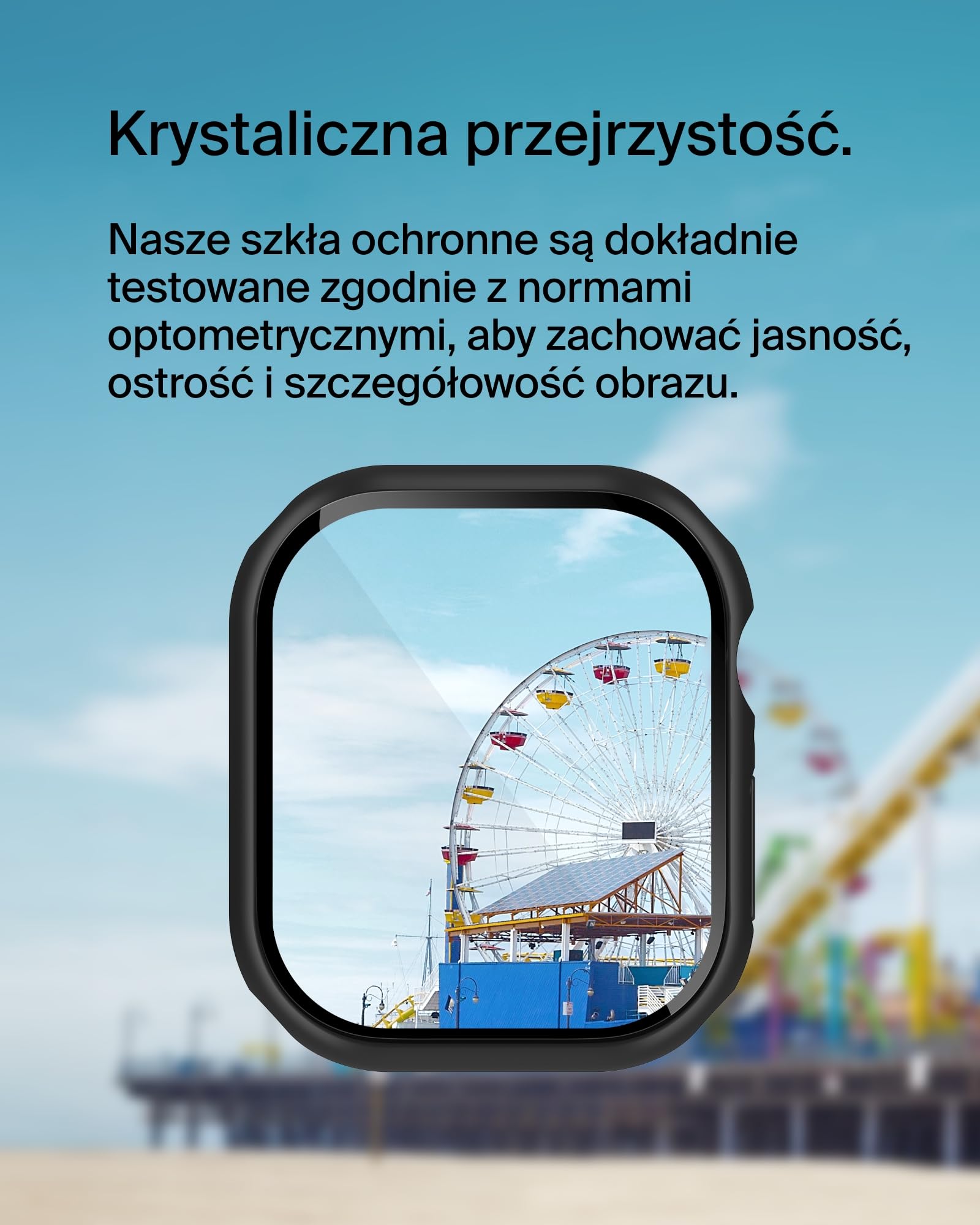 Belkin ScreenForce TemperedCurve Etui na Zegarek Apple Watch Series 10 (46mm), osłona ekranu 2 w 1 zapewniająca ochronę 360˚, szkło hartowane do Apple Watch 46mm – czarna