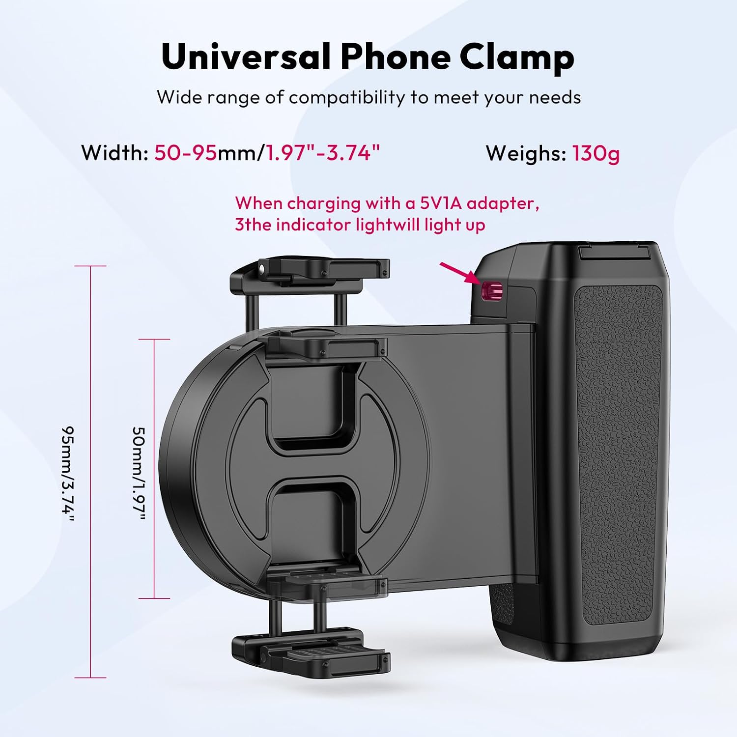 ULANZI Selfie Phone Tripod Mount MA35, 2-in-1 Magnetic & Phone Clip Camera Grip Handle Holder with Detachable Remote Shutter with Cold Shoe Adapter for iPhone 15 16 17 Samsung Video Shooting