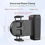 ULANZI Magnetic Phone Grip Selfie Phone Tripod Mount MA35, 2-in-1 Magnetic Phone Clip Camera Grip Handle with Detachable Remote Shutter with Cold Shoe Adapter for iPhone Smartphone Video Shooting