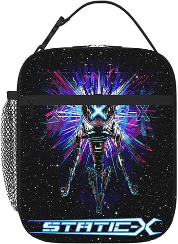 Static Rock Band X - Fiambrera aislada reutilizable para hombre, unisex, a la moda, bolsa de almuerzo para el trabajo, contenedor de almuerzo