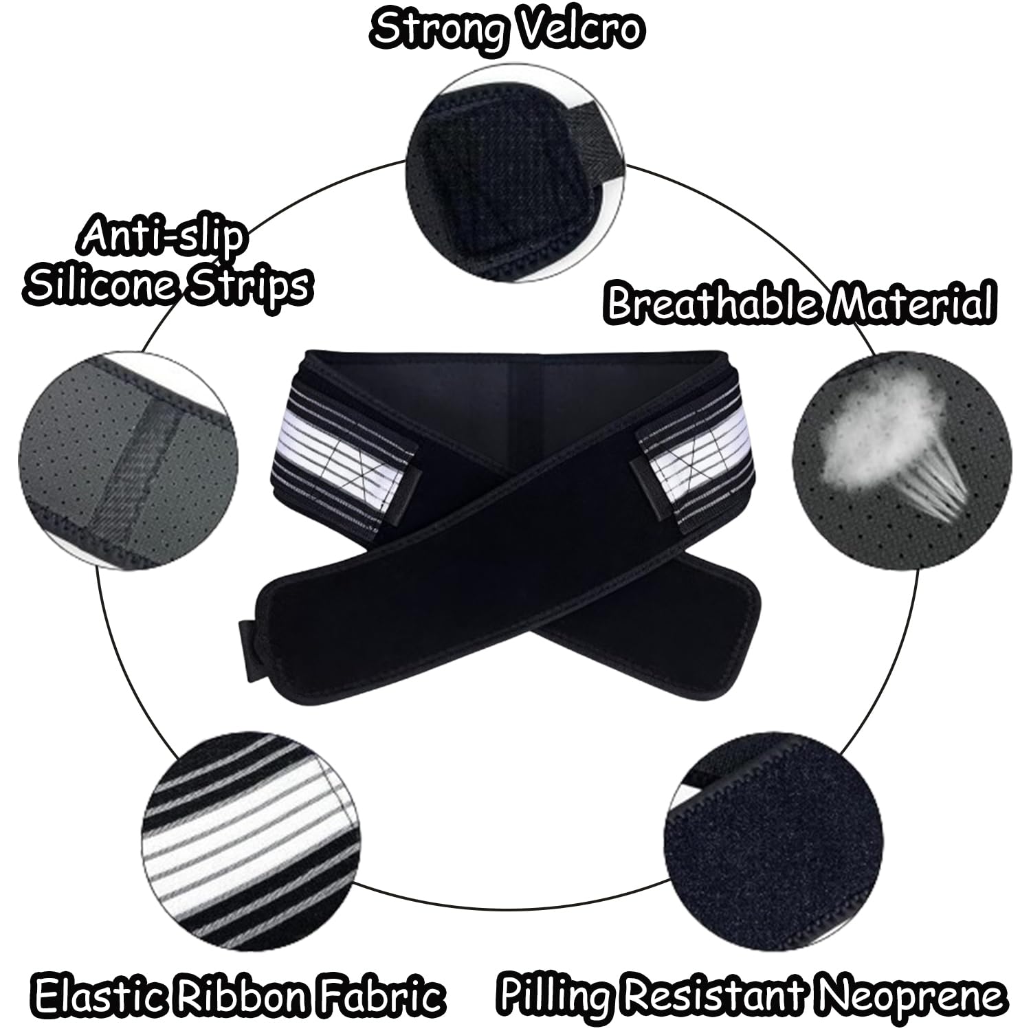 Ceinture de Soutien Sacro-Iliaque Lombaire, Stabilise Hanche, Soulage Douleurs Sciatiques Pelvienne Dos Grossesse