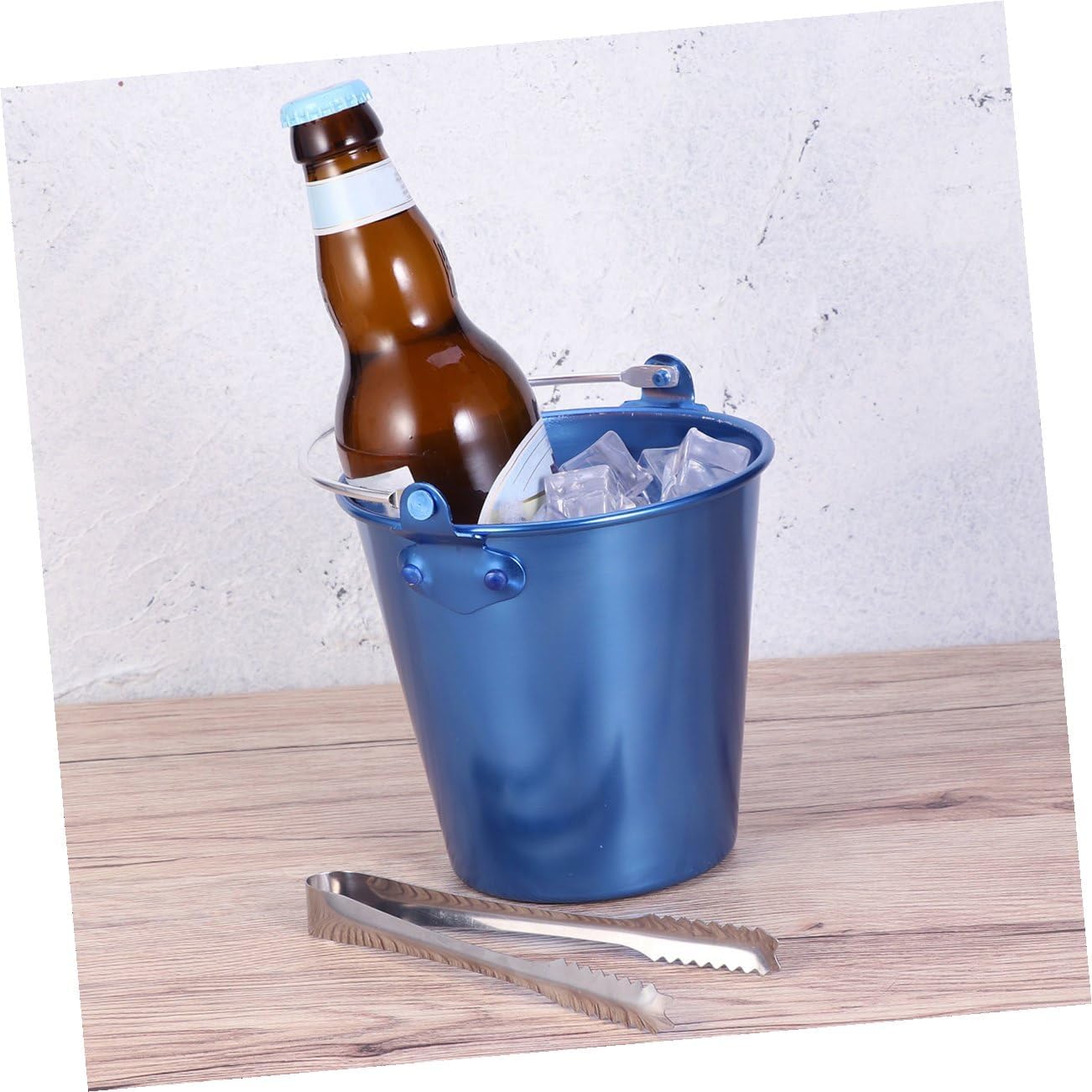 Aluminum Alloy Ice Bucket Bar Wine Bucket Ktv Club Supplies Ice Scoops Tongs