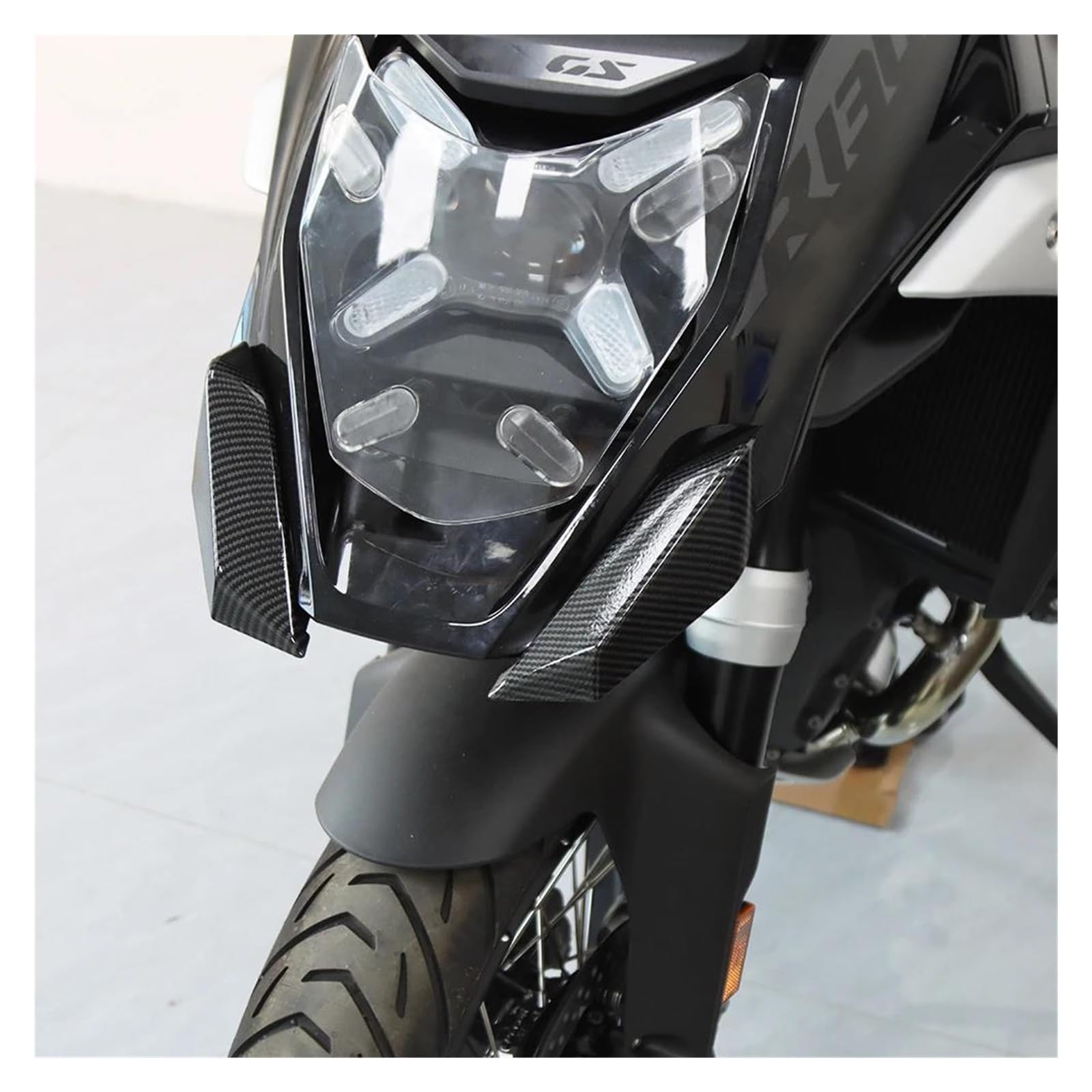 Aileron Aérodynamique Pour BMW R1300GS (2023-2024) - Extension Bec Avant, Protection Cône Noir - 8