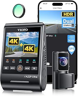 VIOFO A229 Ultra 2CH Dual 4K Dash Cam Front and Rear, Dual STARVIS 2 IMX678 Sensors & 2-Channel 4K HDR, Faster 5GHz Wi-Fi Price In India