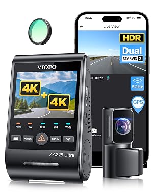 VIOFO A229 Ultra 2CH Dual 4K Dash Cam Front and Rear Dual STARVIS 2 IMX678 Sensors 2-Channel 4K