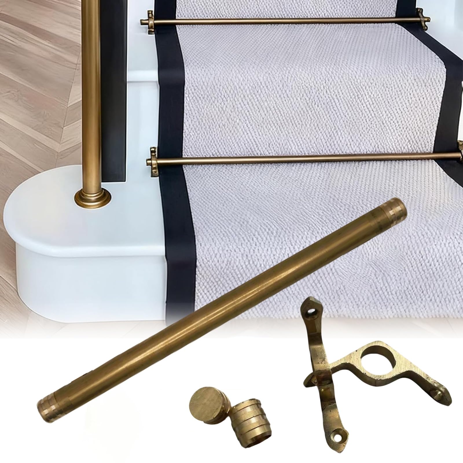 Tiges de couloir d'escalier découpables de 91 cm avec supports inclus