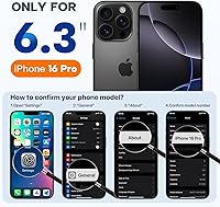 Vista 162 de Miracase Funda diseñada para iPhone 13 Pro Max con protector de pantalla, [forro de microfibra suave antiarañazos], funda protectora de silicona