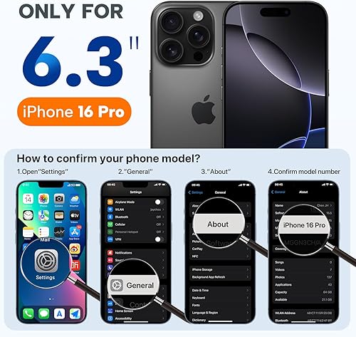 Miniatura 162 de Miracase Funda diseñada para iPhone 13 Pro Max con protector de pantalla, [forro de microfibra suave antiarañazos], funda protectora de silicona