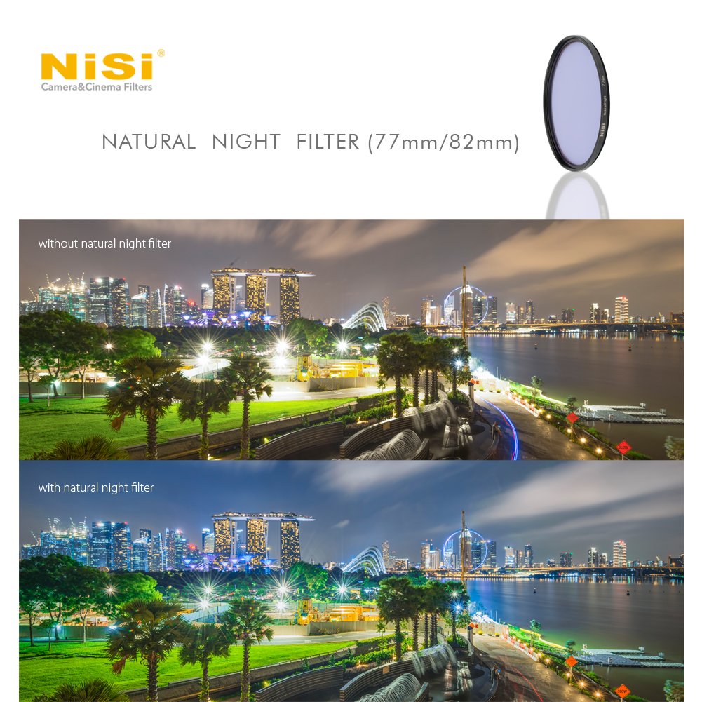 NiSi Filtro Natural Night Circolare (77mm) - Filtro per fotografia notturna e astrofotografia