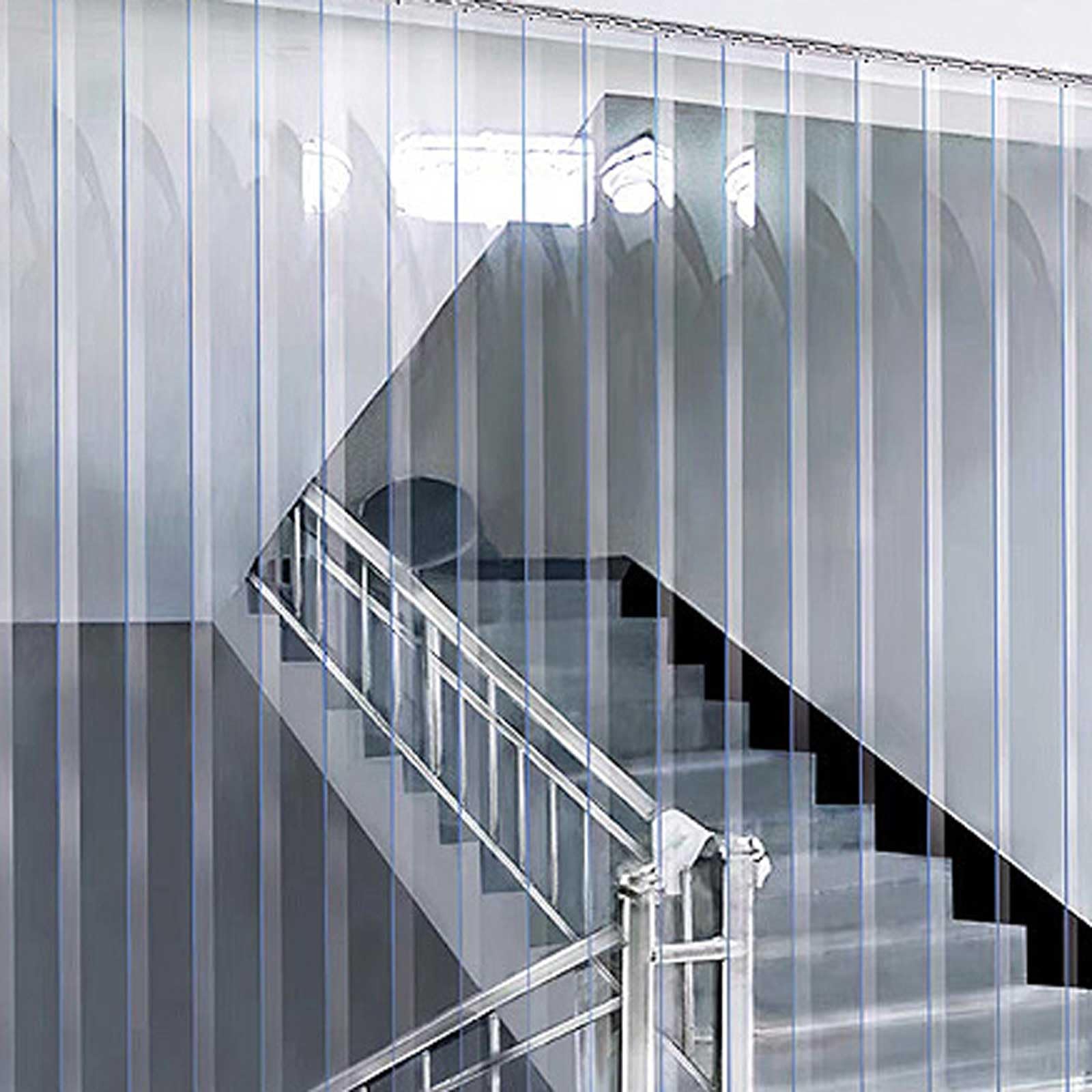 Tende a strisce industriali in PVC - Pannelli impermeabili per la polvere e il blocco termico per il controllo della temperatura e del vento in magazzini, fabbriche e frigoriferi
