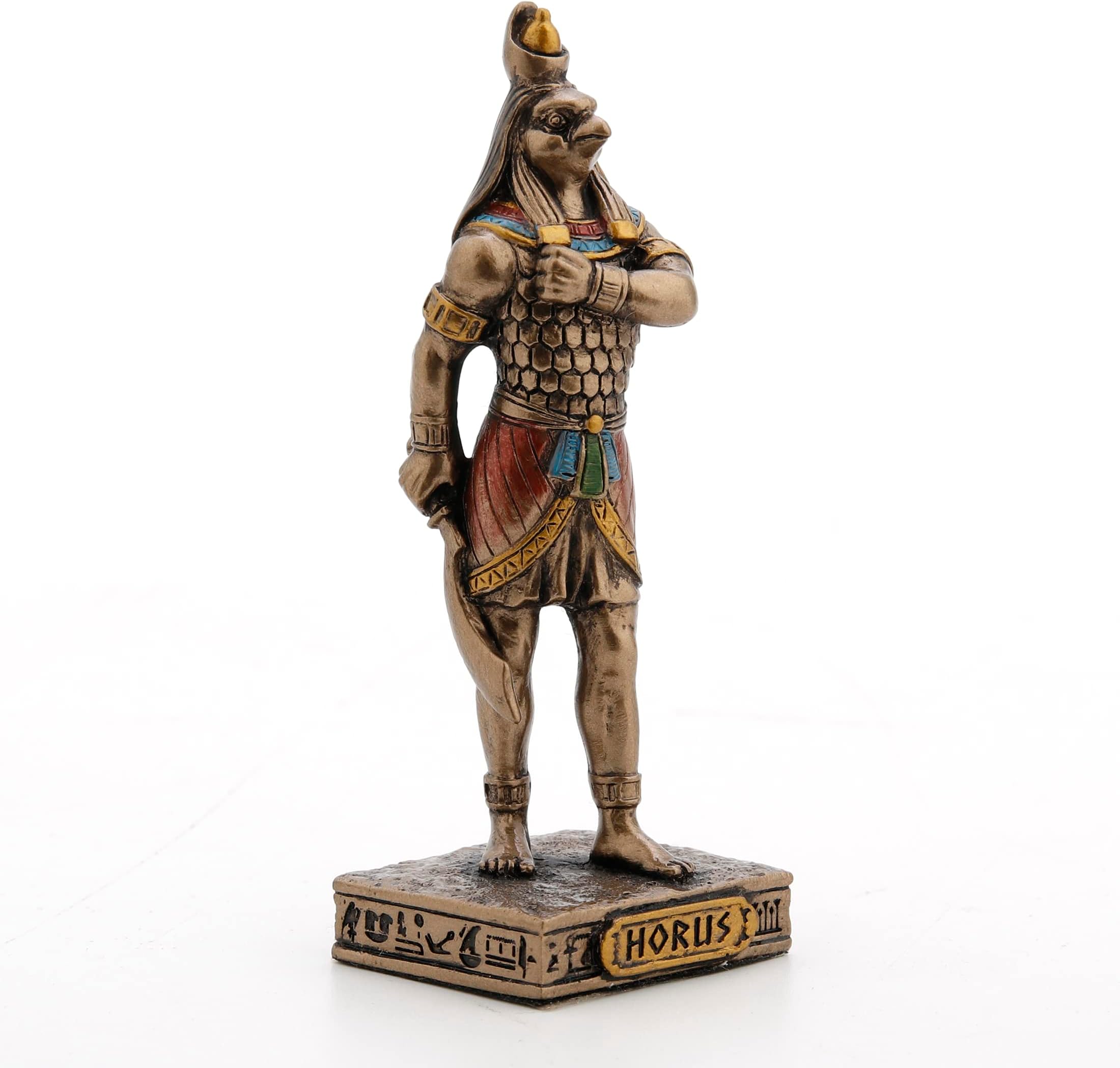 Veronese Design 3 3/8 Inch Horus The God of Sky Resin Miniature Hand Painted Bronze Finish Figurine
