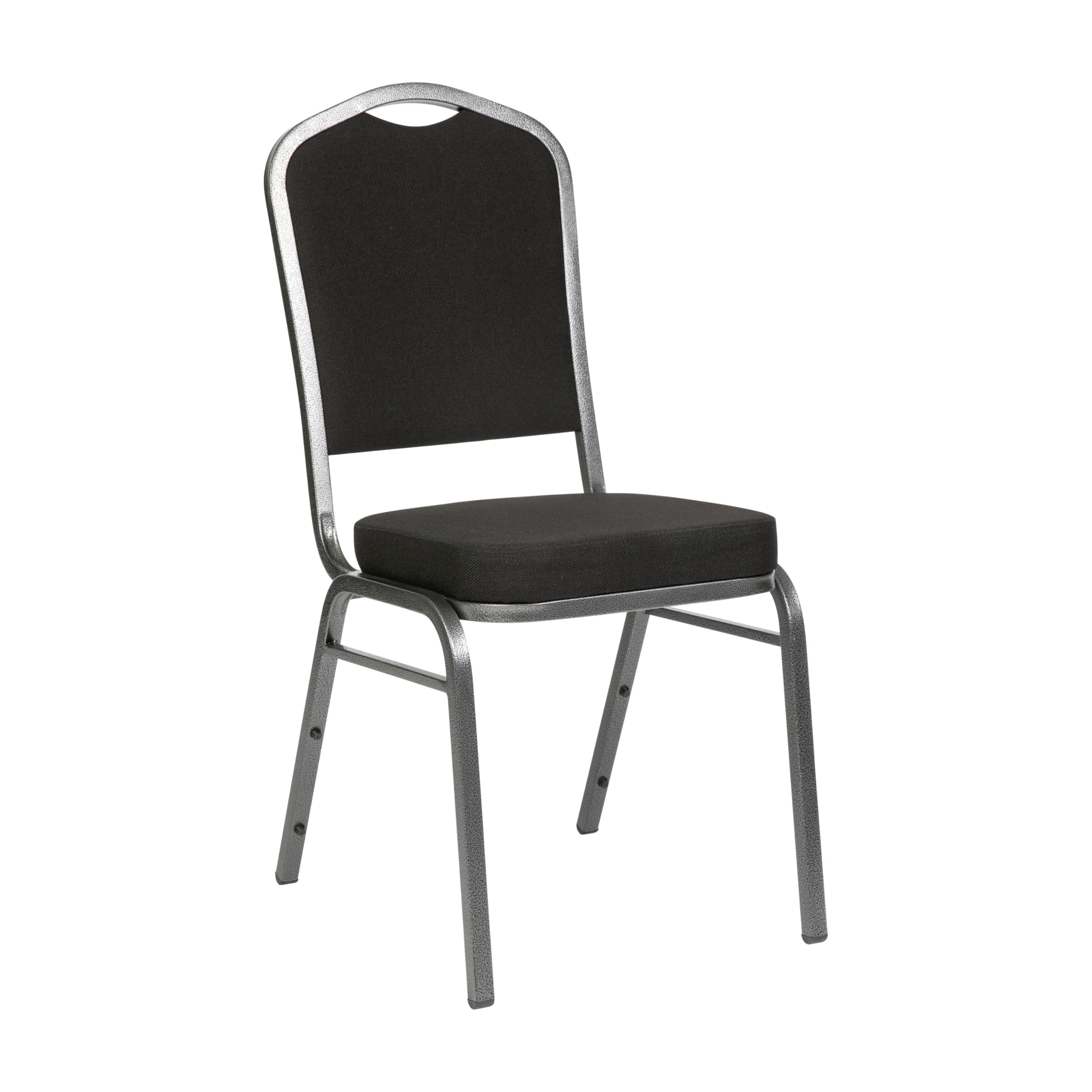 Flash Furniture Black Fabric/Silver Vein Frame / Set of 1 / Classic Stacking Chairs