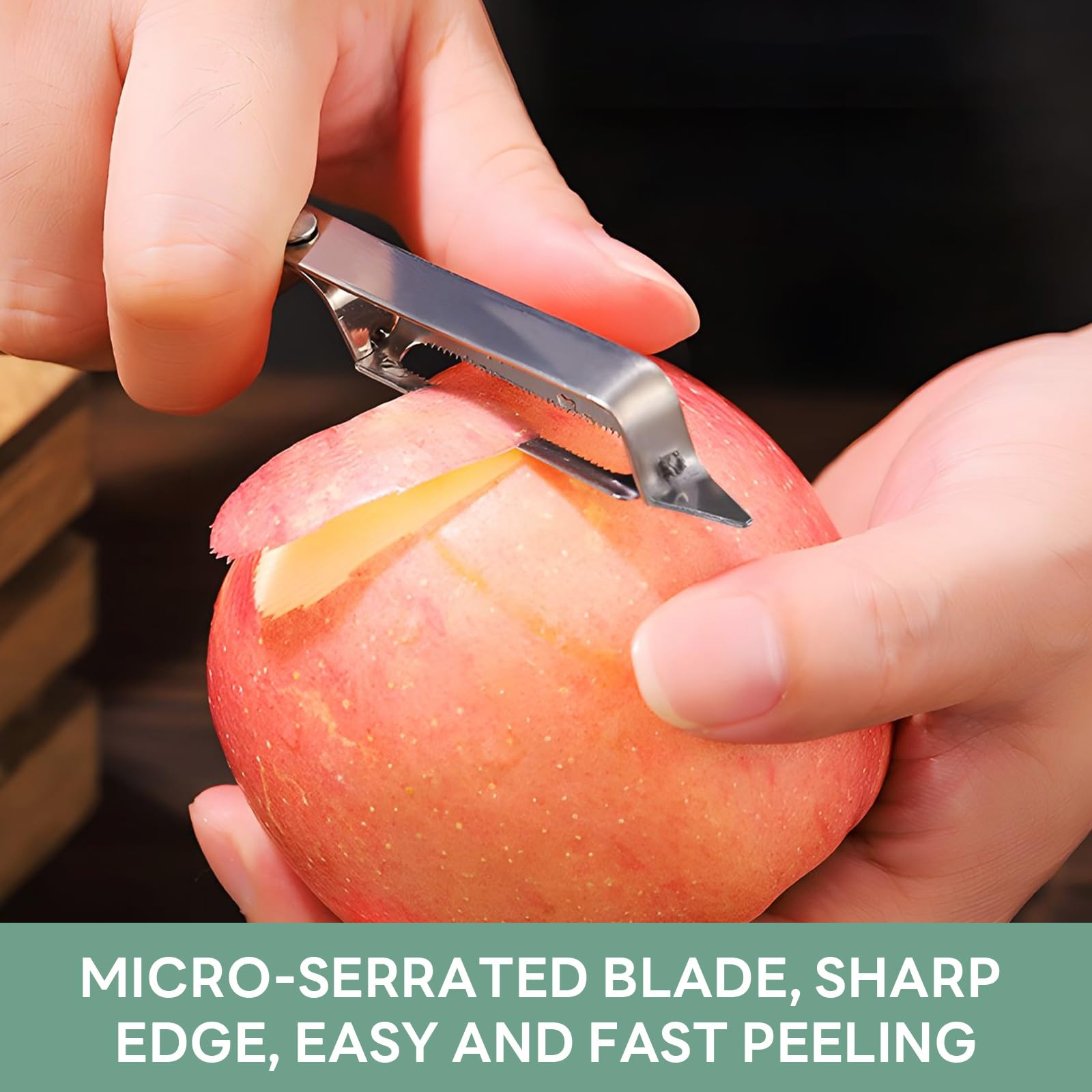 Econome,éplucheur De Légumes Julienne 3 En 1,en Acier Inoxydable,pour Orange Et Citron,râpe à