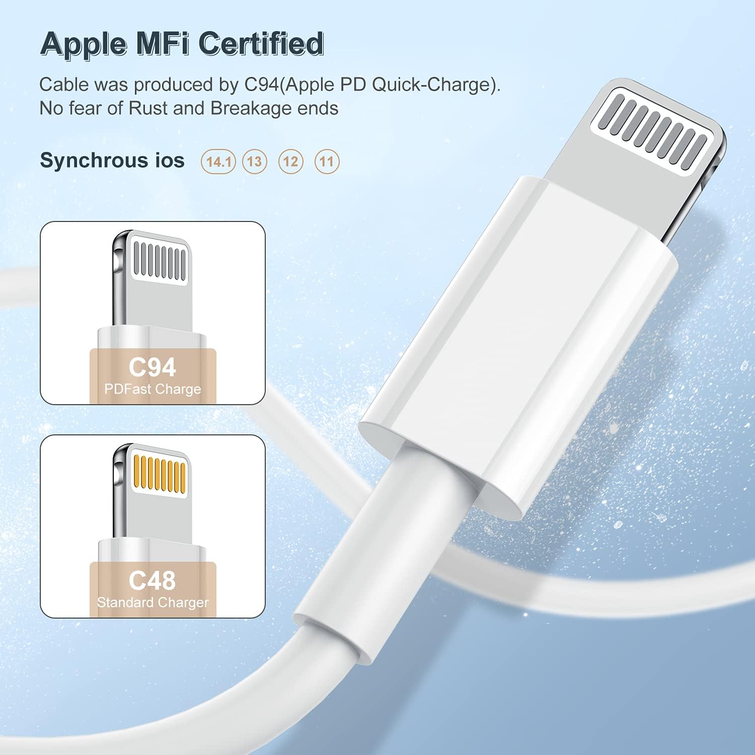 Discount 4Pack 6ft iPhone Charger Cable, [Apple MFi Certified] Long Apple Lightning to USB Cable 6 Feet,Fast iPhone Charging Cord 6 Foot for Apple iPhone 13/13 mini/12/11/XS MAX/XR/8/7/6s/6/5S/SE iPad Original