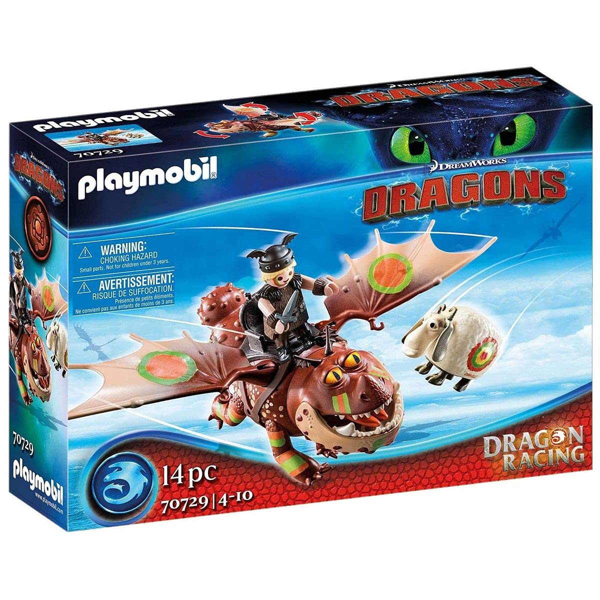 PLAYMOBIL Dragons 70729 Dragon Racing: Śledzik i Sztukamięs, od 4 lat