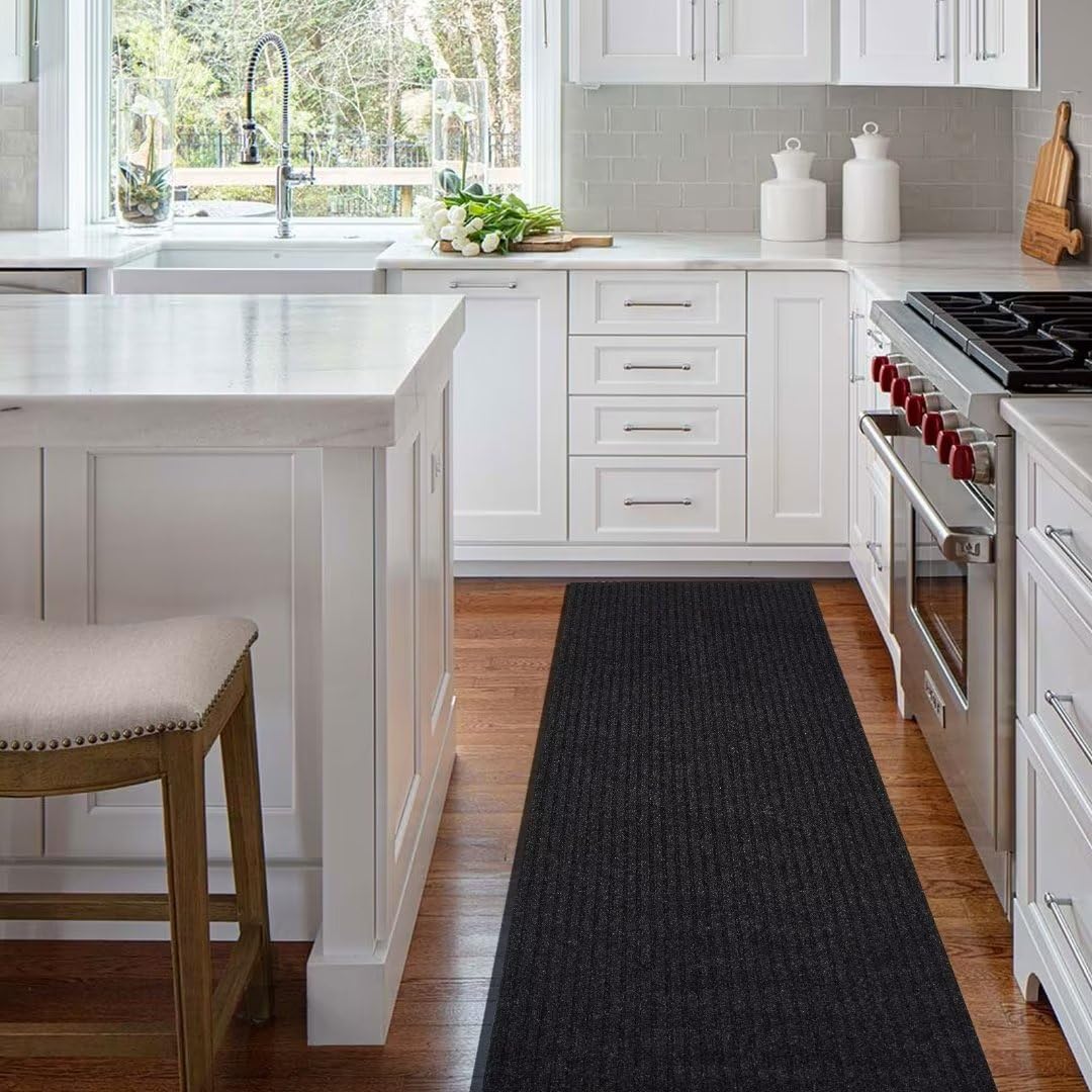 Aminana Custom Sizes 2ft ~ 82ft Runner Rug 2ft x 6ft Indoor Outdoor Utility Carpet Runner,Area Rugs with Non-Slip Rubber Backing for Hallway Kitchen Entryway Balcony Garage Stair Laundry