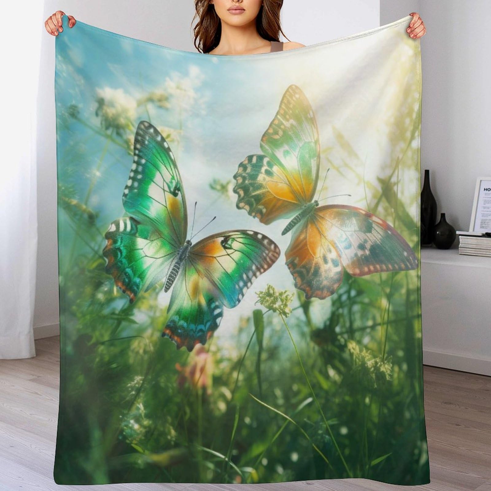 Couverture papillon lavable en machine pour éliminer la fraîcheur du lit