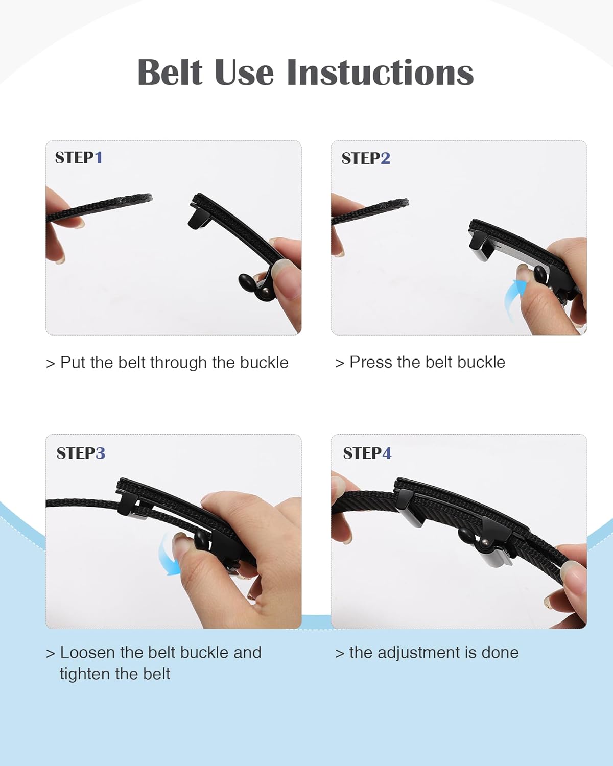 WELROG Nylon Golf Belt for Boys - Adjustable Belt With Metal Buckle Kids Belt for Softball Baseball for School Uniform Girls - Image 5