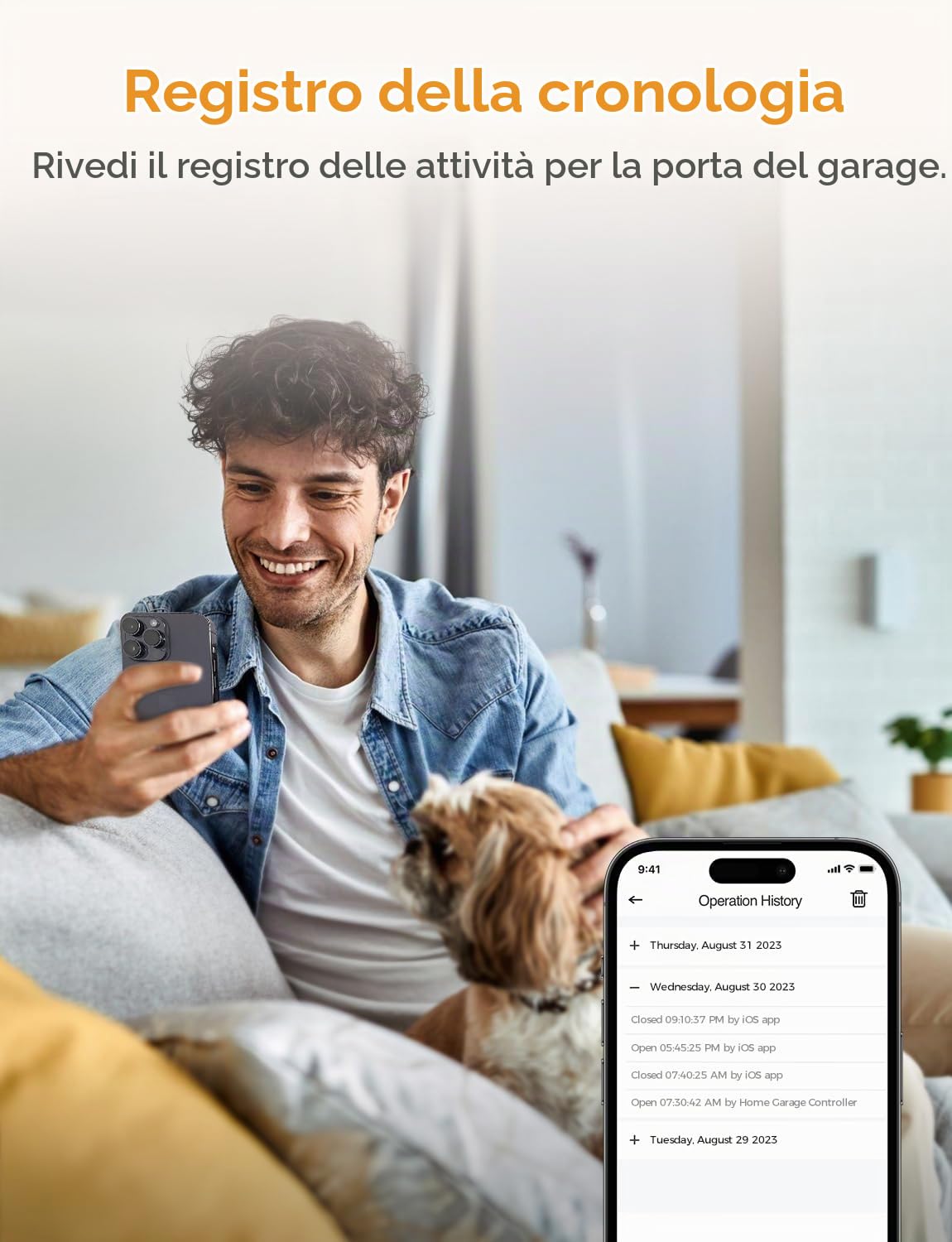 Refoss WiFi Apriporta Garage Door Opener Smart Apricancello Intelligente, APP Controllo Remoto, Compatibile con Apple HomeKit, Alexa, Google Home, Nessun Hub Richiesto