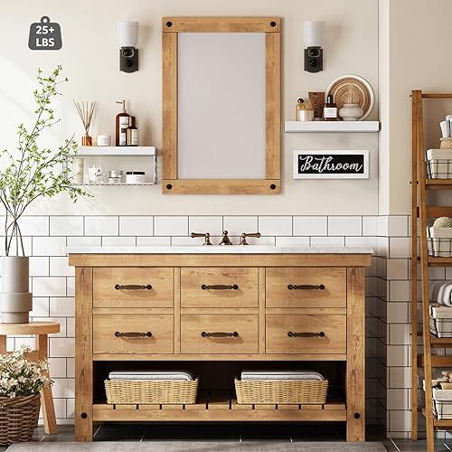 Miniatura 4 de QEEIG Estantes de baño sobre papel higiénico para colgar en la pared, decoración de casa de campo, letrero de decoración estética, estante de pared