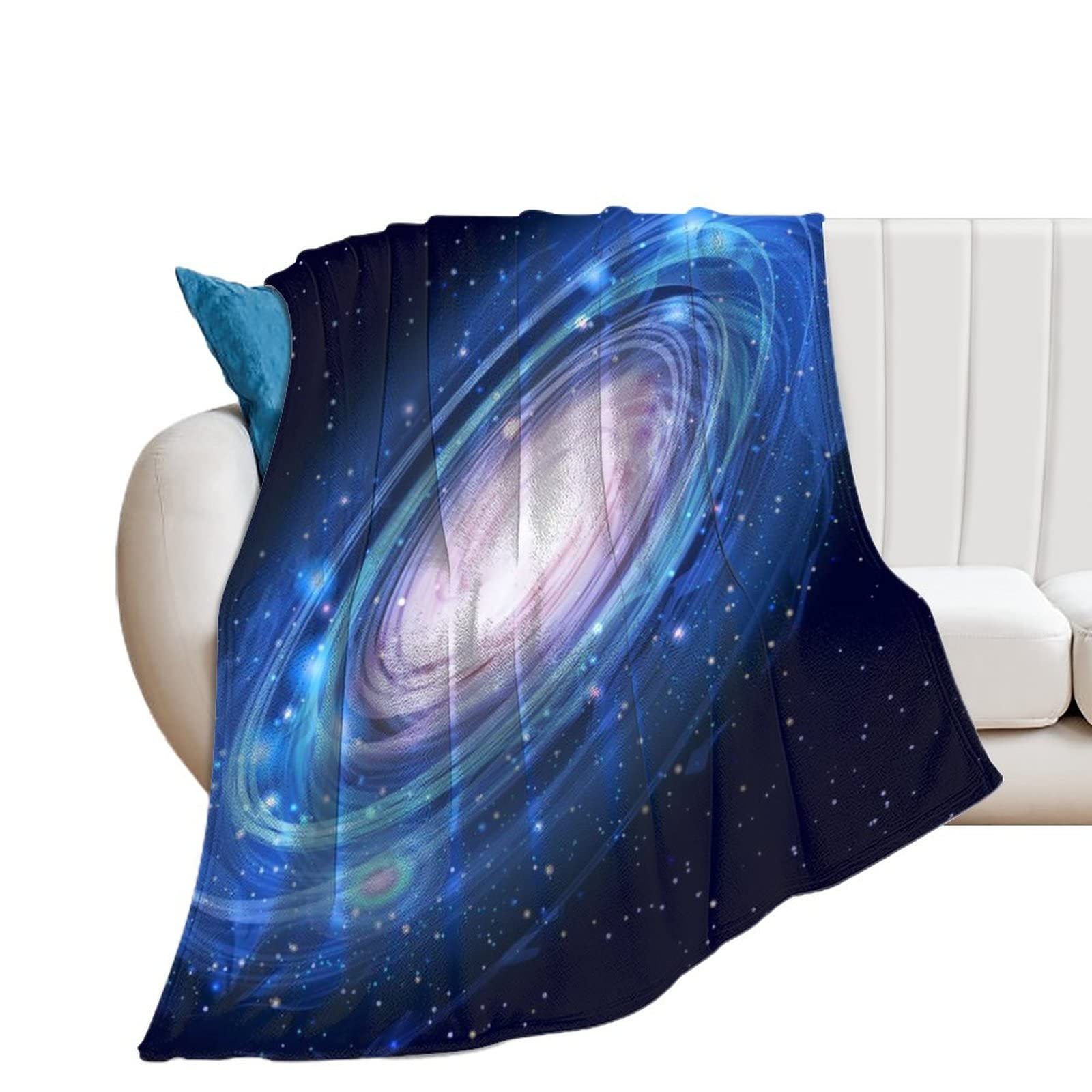 Couverture polaire galaxie bleue pour des soirées cocooning et nuits étoilées