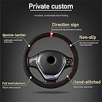 Vista 2 de Steering Wheel Cover for Buick Sailfor Opel Astra G H for Opel Zafira A Car Steering Wheel Cover Customized Black Genuine Leather Braid Car