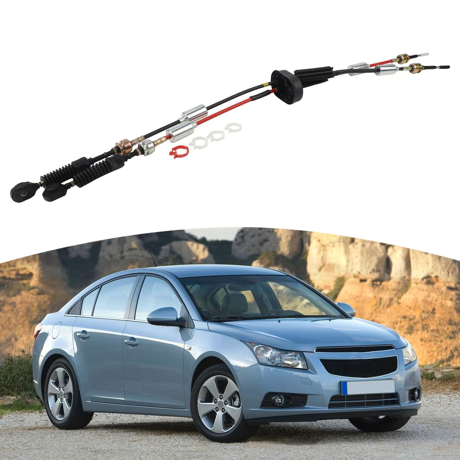 Cable de cambio de transmisión manual para Cruze 2010-2015, pieza de repuesto de palanca de cambios de metal ABS, OE 96829759 25186939, control interior automotriz negro