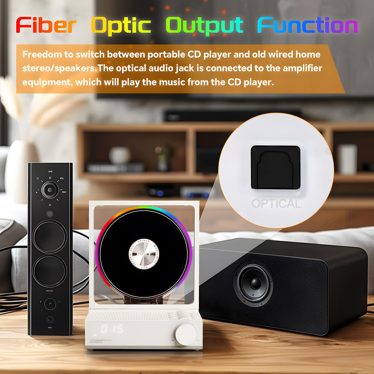 the best MUSIC CD ART＋DESIGN Amazon.com: MANAYO Vertical CD Player Bluetooth Speaker with