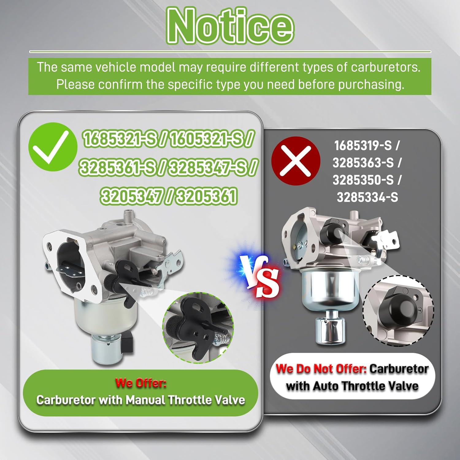 1685321-S Carburetor for Kohler KT725 KT730 KT735 KT740 KT745 (Not All) Replace for with 32-083-09-S Air Filter Fuel Pump Oil Filter Parts