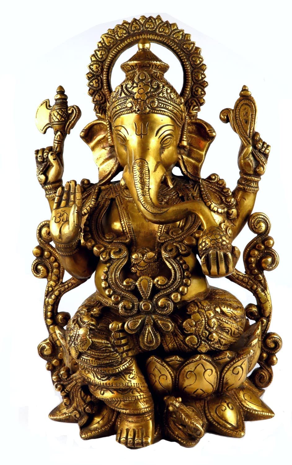 Ganesha Statue en laiton pour créer un coin autel de méditation zen à la maison