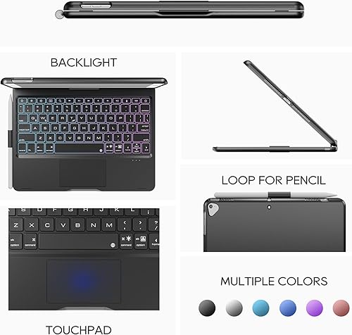 Miniatura 87 de Funda giratoria con teclado para Apple iPad mini 7ª generación 2024 (A17 Pro)/iPad mini 6ª generación (8.3 pulgadas) 2021; teclado compacto