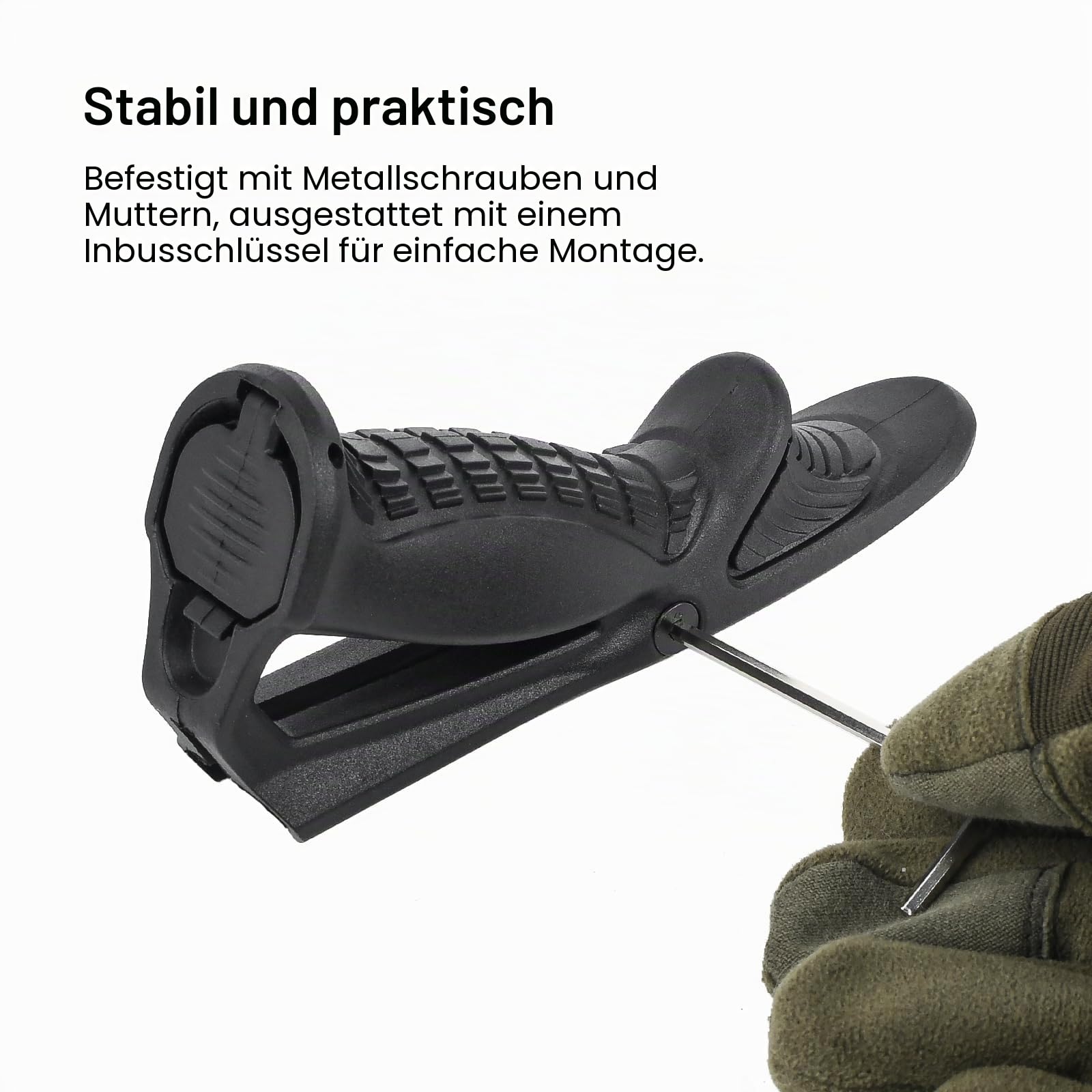 SBGJMY Taktischer Griffe Frontblende mit Daumen-Griff für 20 mm Pitcairnin-Schienensystem