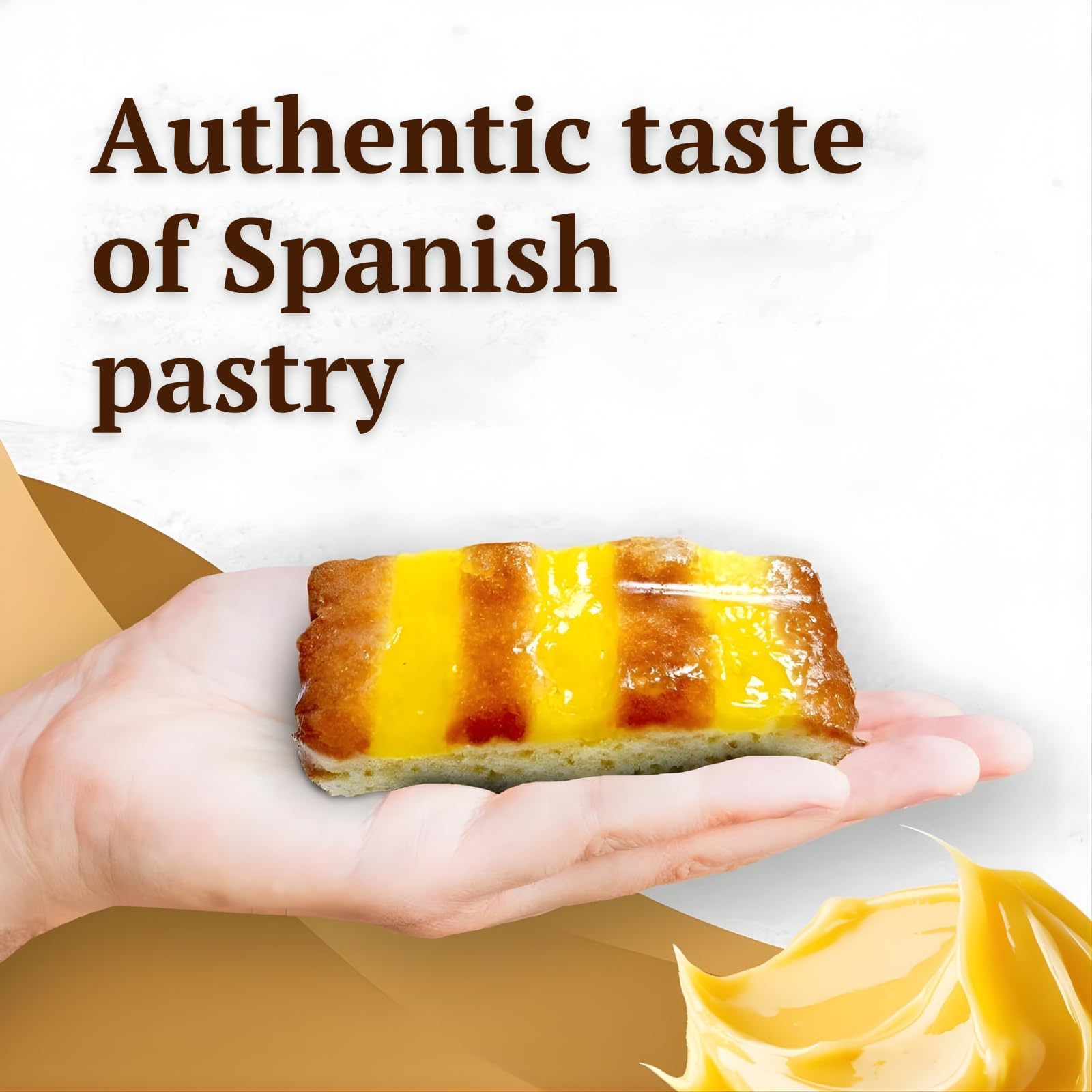 LAPASION - Bizcocho con crema pastelera | Bollería | Pasteles | Bizcochos | Sobaos | 2 Kg