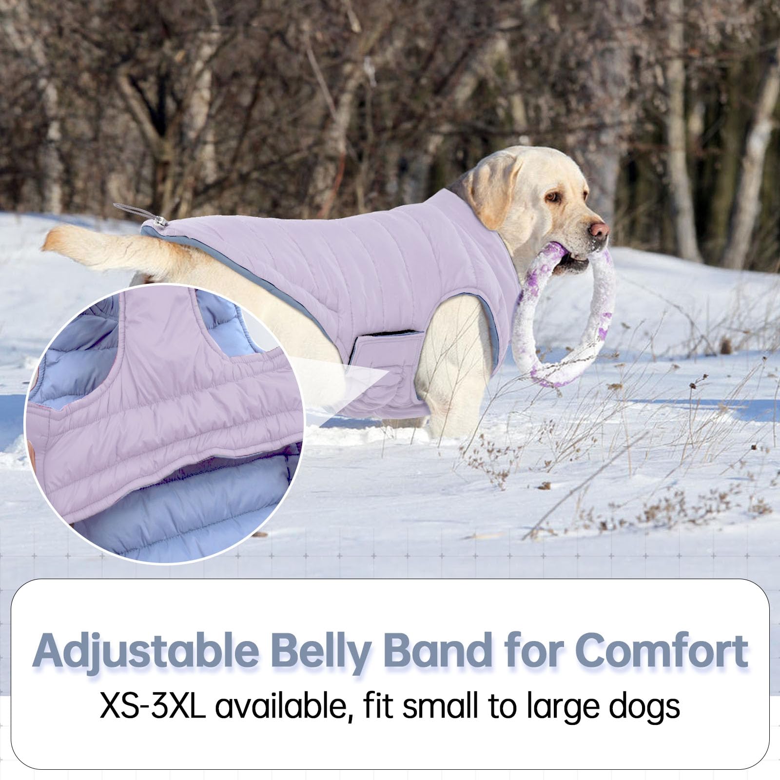 Lelepet Piumino per cani caldo, reversibile, imbottito, antivento, leggero, per il freddo, con cappottini con gancio e anello, per cani di taglia extra grande, non perde pelo, facile da mettere e