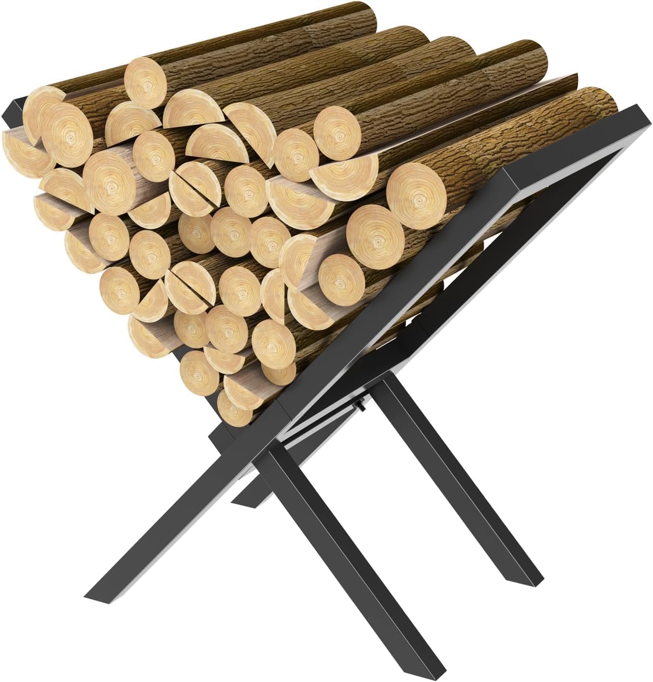 DAMEING Firewood Rack Outdoor and Indoor Wood Storage