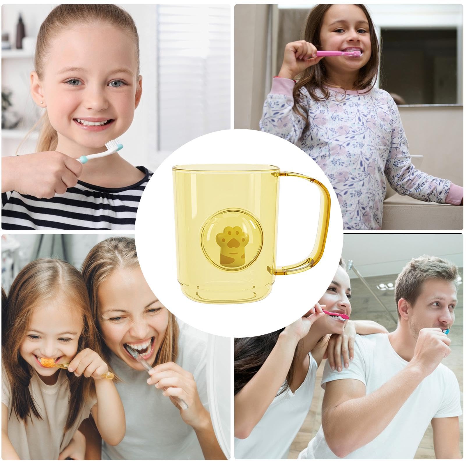 Bicchiere da bagno riutilizzabile Porta spazzolino in ABS Tazze da bagno alla moda, Tazza infrangibile per spazzolare i denti per il dormitorio dell' hotel domestico (Orange