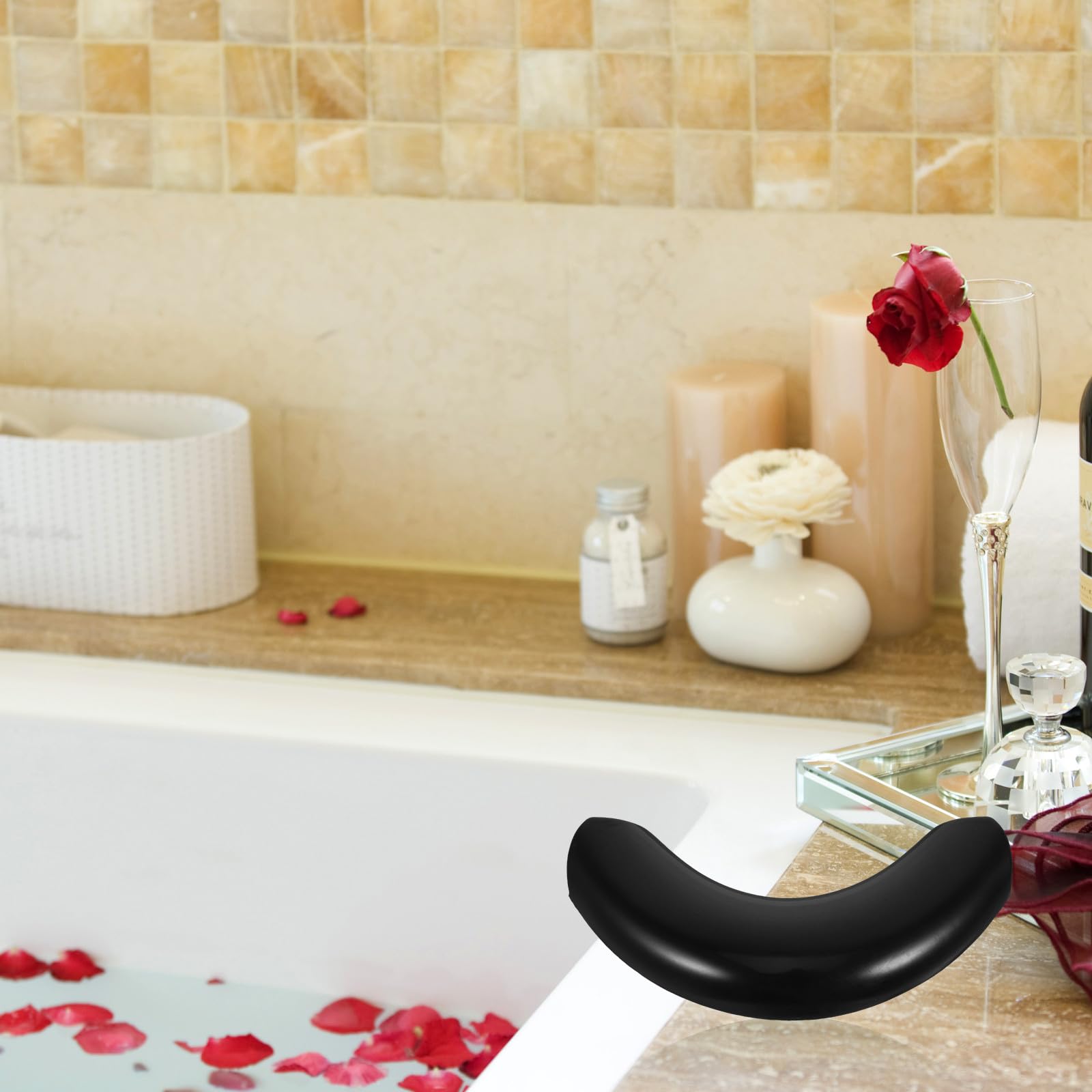 Almohada para Lavar el Cabello de Silicona Suave Diseño Curvo y Comodidad Multifuncional para Uso en Bañeras y Lavabos de Peluquería